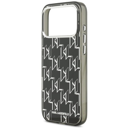 Калъф MagSafe за Apple iPhone 17 Pro Max, Karl Lagerfeld, IML KL Monogram, Черен