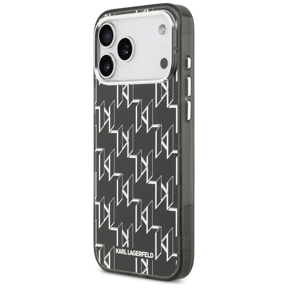 Калъф MagSafe за Apple iPhone 17 Pro Max, Karl Lagerfeld, IML KL Monogram, Черен