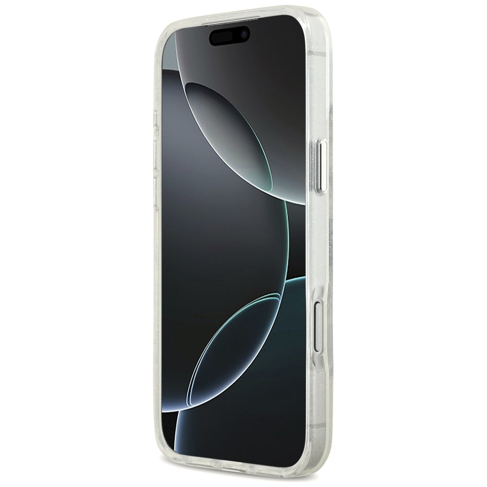 Калъф MagSafe за Apple iPhone 17 Pro Max, Karl Lagerfeld, IML Sketch Logo Glitter Karl & Choupette, Прозрачен