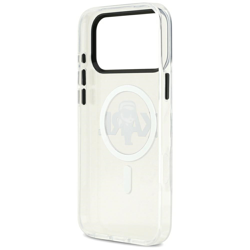 Калъф MagSafe за Apple iPhone 17 Pro Max, Karl Lagerfeld, IML Sketch Logo Karl, Прозрачен