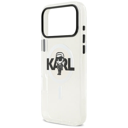 Калъф MagSafe за Apple iPhone 17 Pro Max, Karl Lagerfeld, IML Sketch Logo Karl, Прозрачен