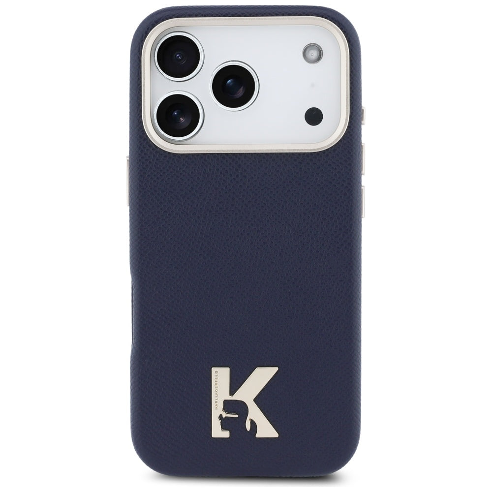 Калъф MagSafe за Apple iPhone 17 Pro Max, Karl Lagerfeld, Karl Head Logo, Син