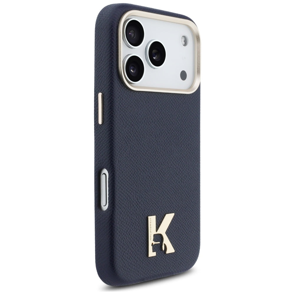 Калъф MagSafe за Apple iPhone 17 Pro Max, Karl Lagerfeld, Karl Head Logo, Син