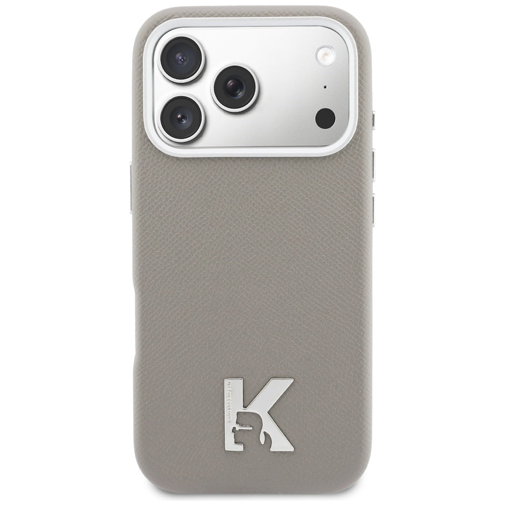 Калъф MagSafe за Apple iPhone 17 Pro Max, Karl Lagerfeld, лого Karl Head, сив