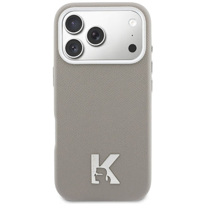 Калъф MagSafe за Apple iPhone 17 Pro Max, Karl Lagerfeld, лого Karl Head, сив