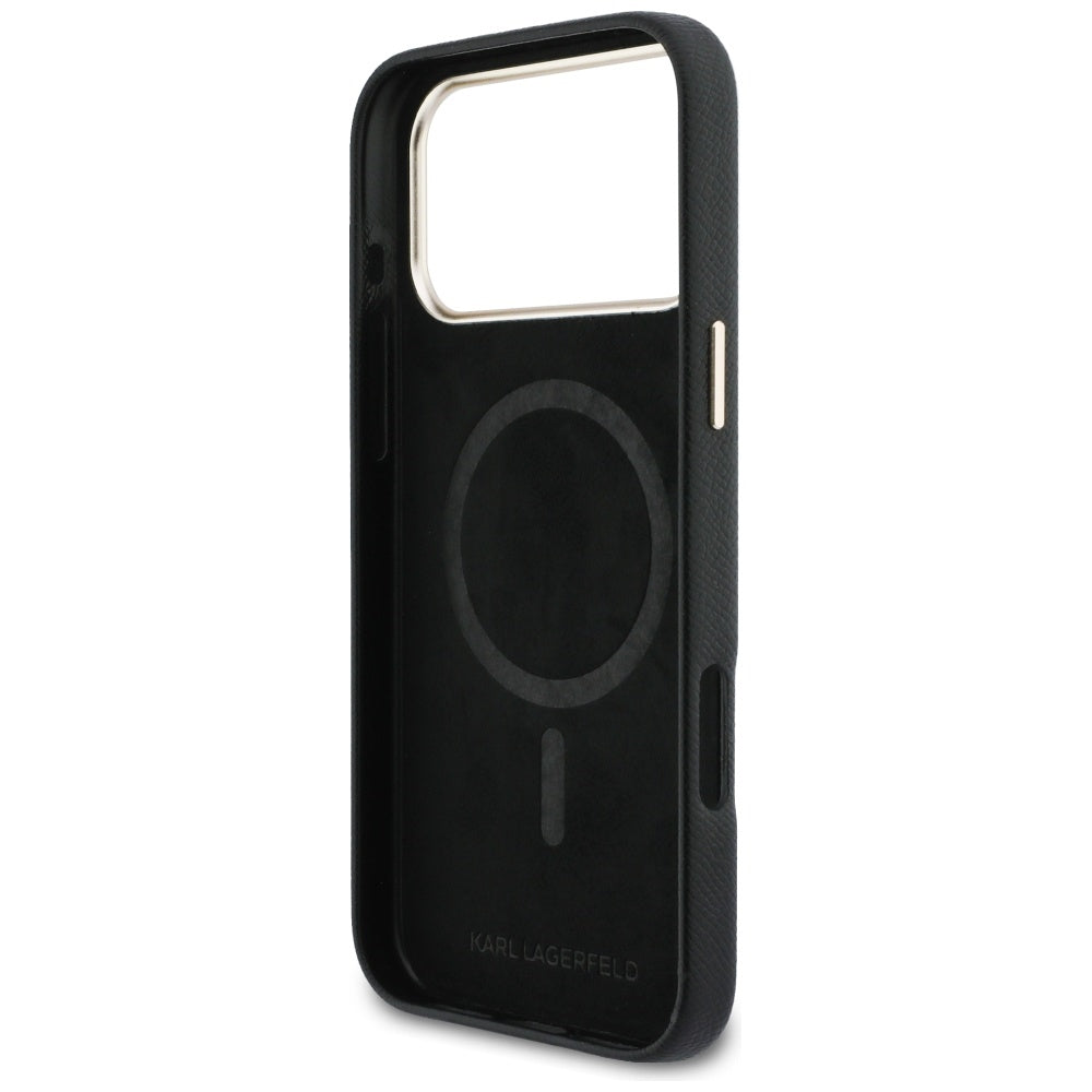 Калъф MagSafe за Apple iPhone 17 Pro Max, Karl Lagerfeld, Karl Head Logo, Черен
