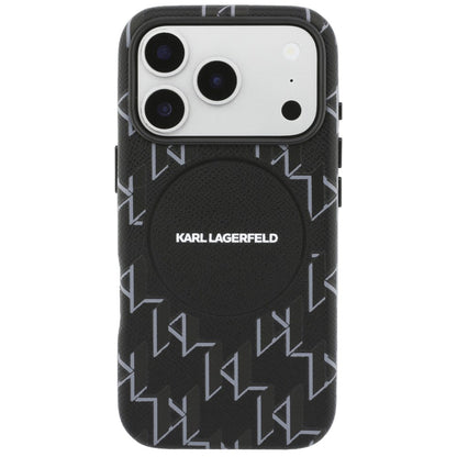 Калъф MagSafe за Apple iPhone 17 Pro Max, Karl Lagerfeld, KL Monogram Logo, Черен