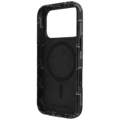 Калъф MagSafe за Apple iPhone 17 Pro Max, Karl Lagerfeld, KL Monogram Logo, Черен