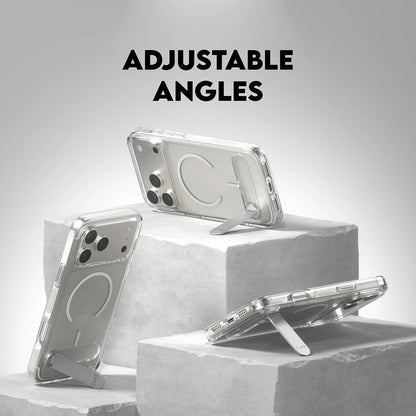 MagSafe Case for Apple iPhone 17 Pro Max, PanzerGlass, Care Feature Kickstand, White Transparent