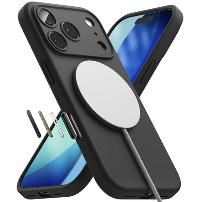 Калъф MagSafe за Apple iPhone 17 Pro Max, Ringke, Силикон, Черен