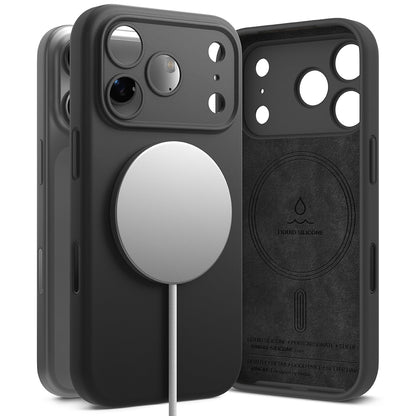 Калъф MagSafe за Apple iPhone 17 Pro Max, Ringke, Силикон, Черен