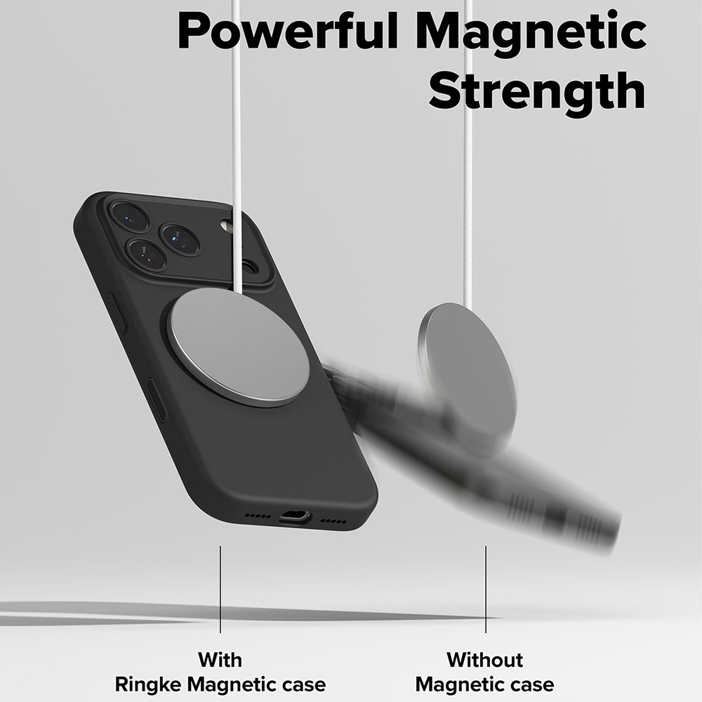 Калъф MagSafe за Apple iPhone 17 Pro Max, Ringke, Силикон, Черен