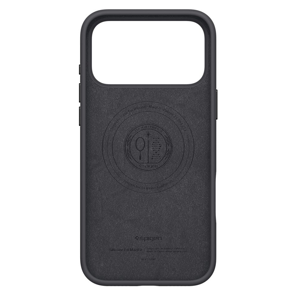 Калъф MagSafe за Apple iPhone 17 Pro Max, Spigen, Silicone Fit, Черен