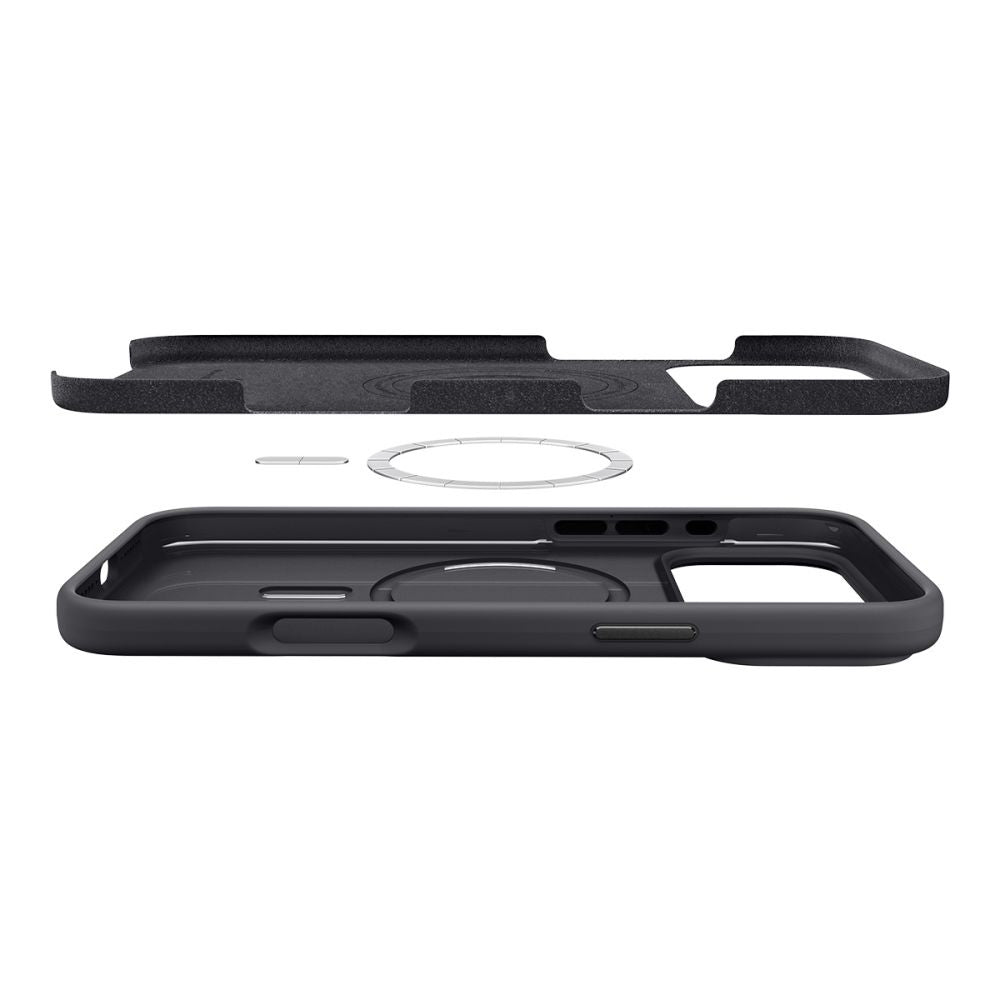 Калъф MagSafe за Apple iPhone 17 Pro Max, Spigen, Silicone Fit, Черен