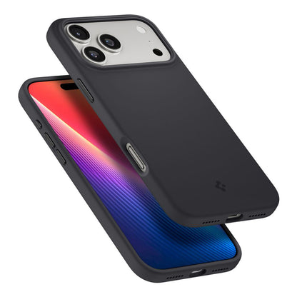 Калъф MagSafe за Apple iPhone 17 Pro Max, Spigen, Silicone Fit, Черен