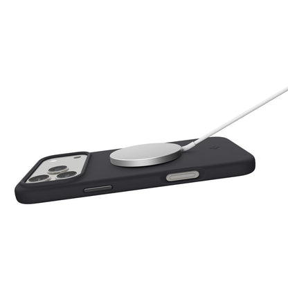 Калъф MagSafe за Apple iPhone 17 Pro Max, Spigen, Silicone Fit, Черен