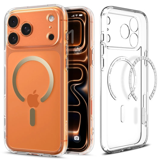 Калъф MagSafe за Apple iPhone 17 Pro Max, Spigen, Ultra Hybrid, Прозрачно Злато