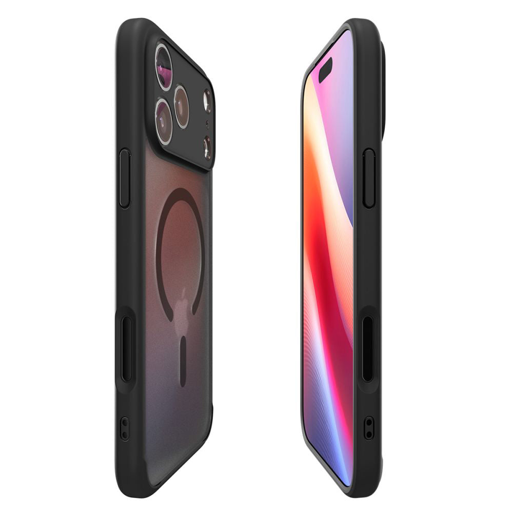 Калъф MagSafe за Apple iPhone 17 Pro Max, Spigen, Ultra Hybrid, Сатенено черен
