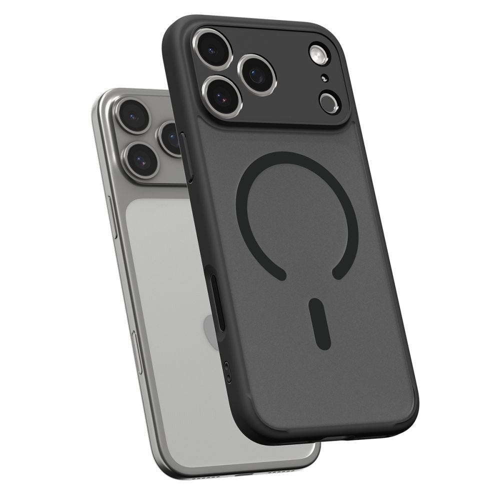 Калъф MagSafe за Apple iPhone 17 Pro Max, Spigen, Ultra Hybrid, Сатенено черен