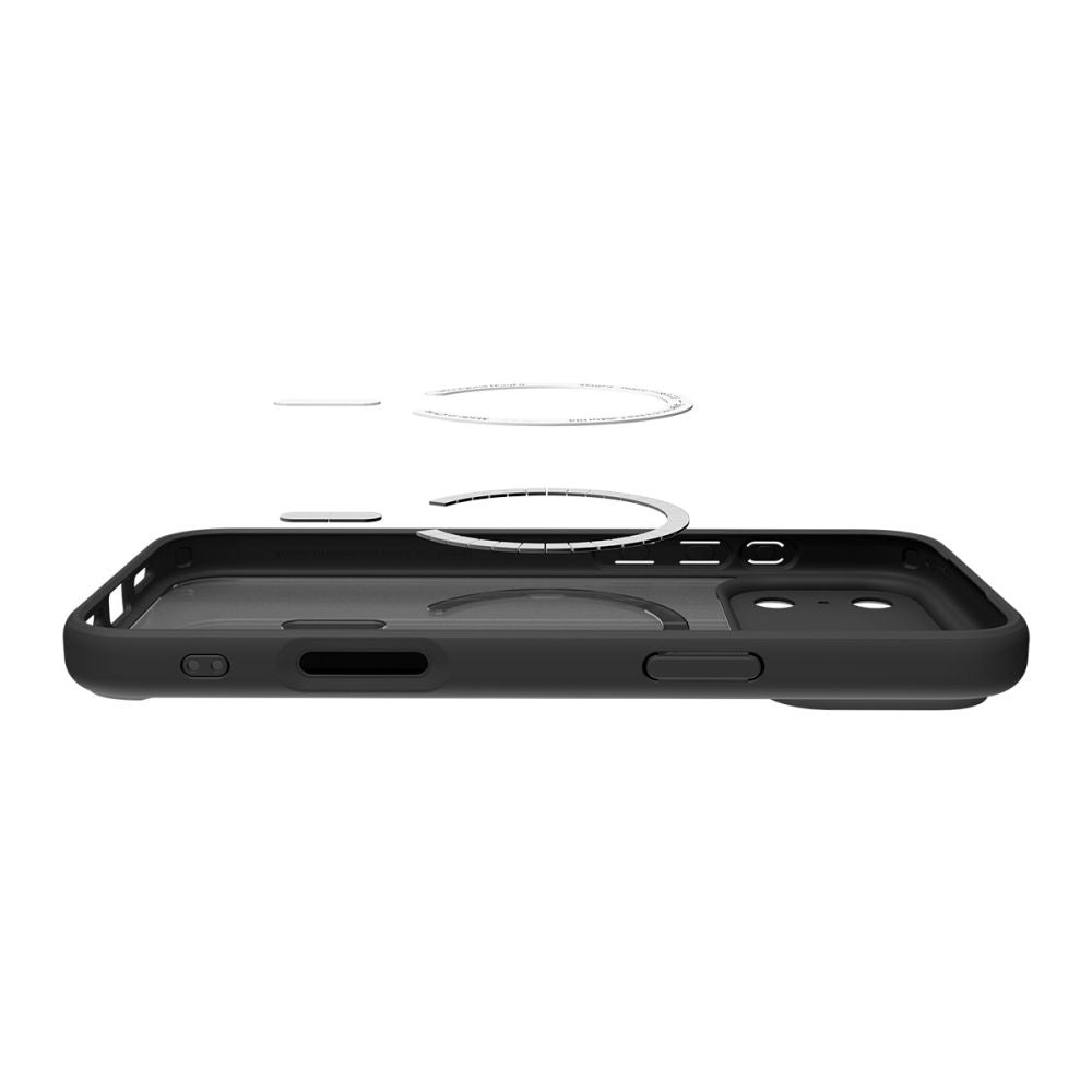Калъф MagSafe за Apple iPhone 17 Pro Max, Spigen, Ultra Hybrid, Сатенено черен