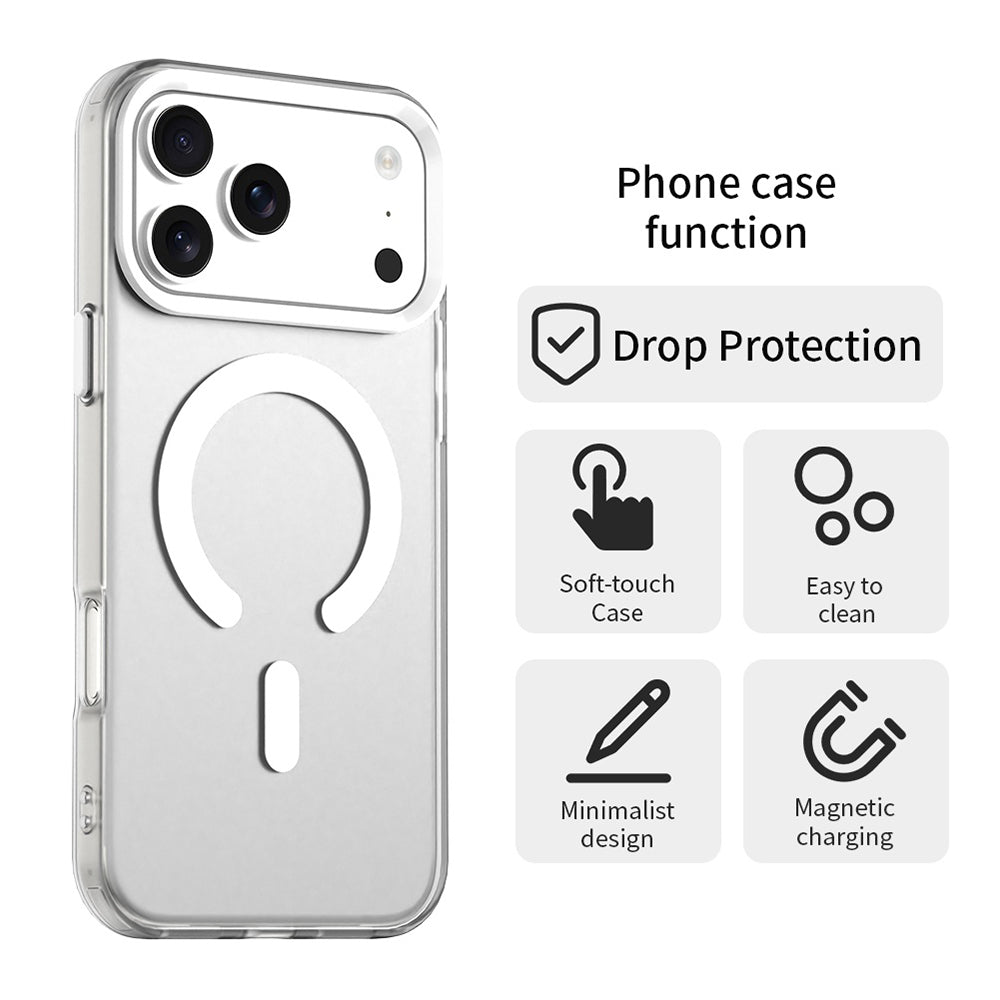 Калъф MagSafe за Apple iPhone 17 Pro Max, Techsuit, CandyCase, Бял