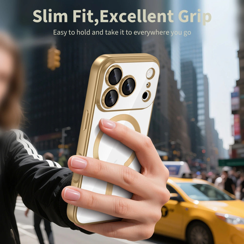 Калъф MagSafe за Apple iPhone 17 Pro Max, Techsuit, Luxury Crystal, Тъмнозелен