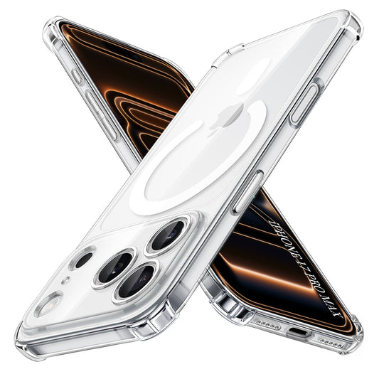 Калъф MagSafe за Apple iPhone 17 Pro Max, Techsuit, Shockproof, Прозрачен