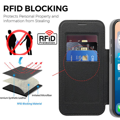 Калъф MagSafe за Apple iPhone 17 Pro Max, Techsuit, SmartMag Book, Сив