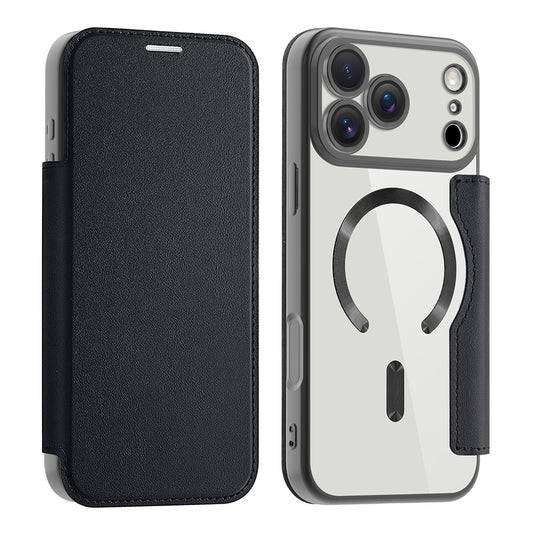 Калъф MagSafe за Apple iPhone 17 Pro Max, Techsuit, SmartMag Book, Черен