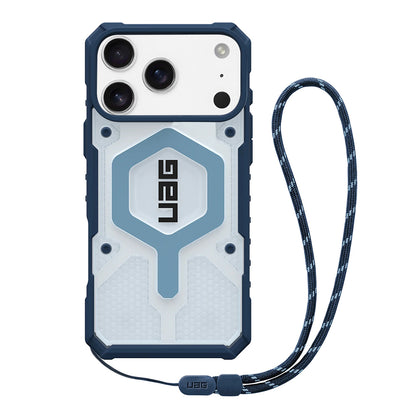 Калъф MagSafe за Apple iPhone 17 Pro Max, Urban Armor Gear, Pathfinder Clear with Lanyard, Син