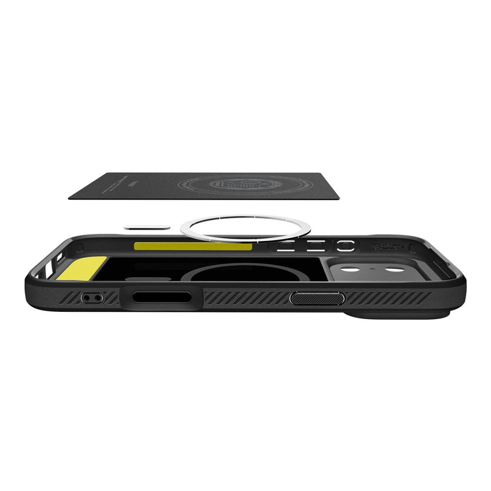 Калъф MagSafe за Apple iPhone 17 Pro, Spigen, Rugged Armor, Матово черен