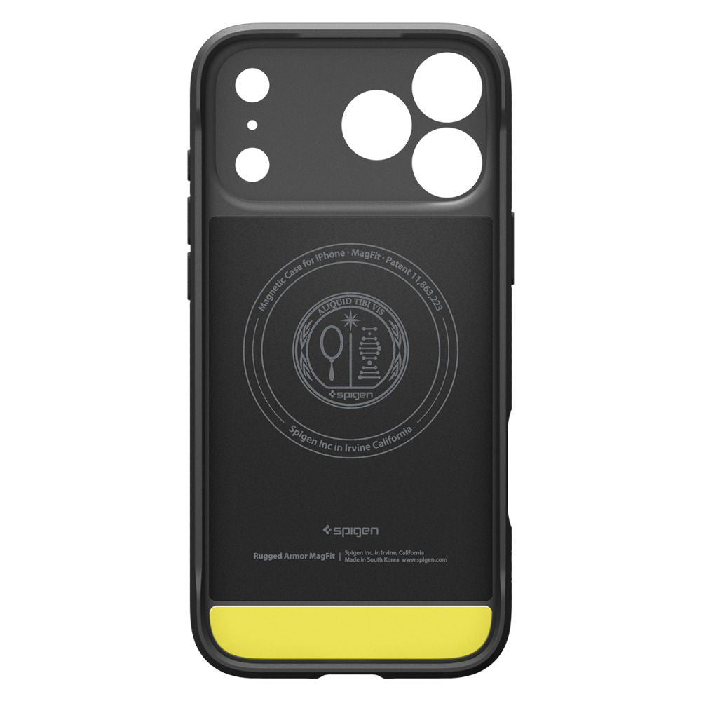 Калъф MagSafe за Apple iPhone 17 Pro, Spigen, Rugged Armor, Матово черен