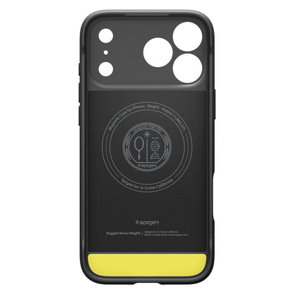 Калъф MagSafe за Apple iPhone 17 Pro, Spigen, Rugged Armor, Матово черен