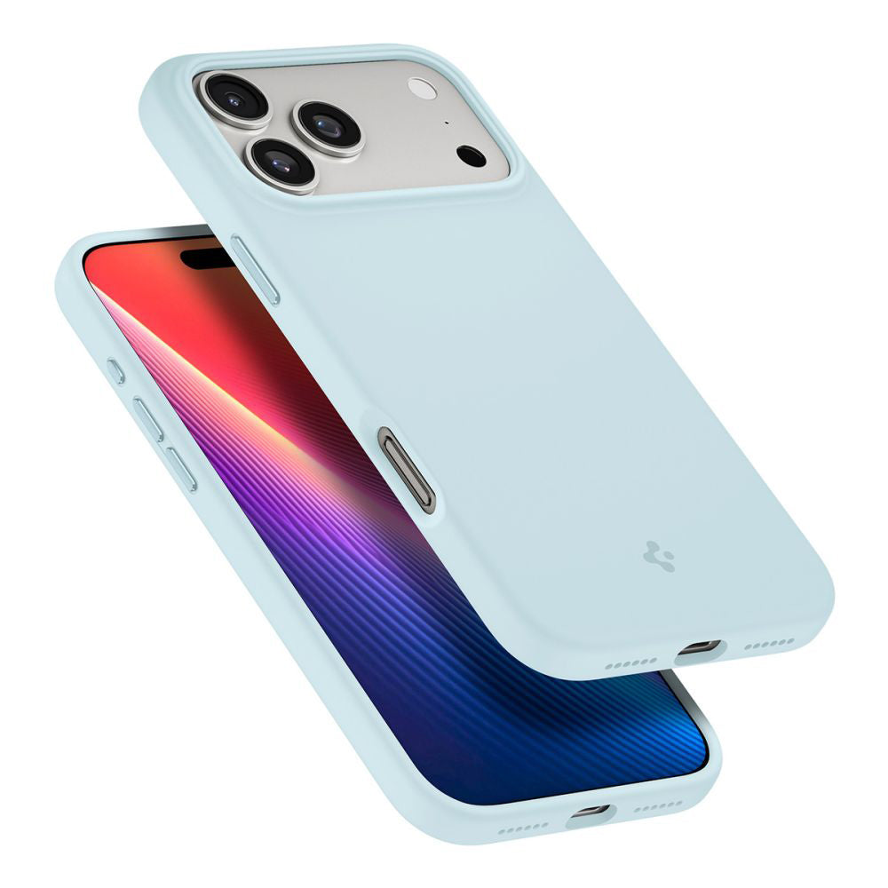 Калъф MagSafe за Apple iPhone 17 Pro, Spigen, Silicone Fit, Син