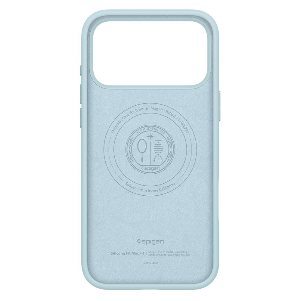 Калъф MagSafe за Apple iPhone 17 Pro, Spigen, Silicone Fit, Син