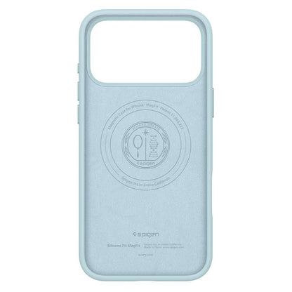 Калъф MagSafe за Apple iPhone 17 Pro, Spigen, Silicone Fit, Син