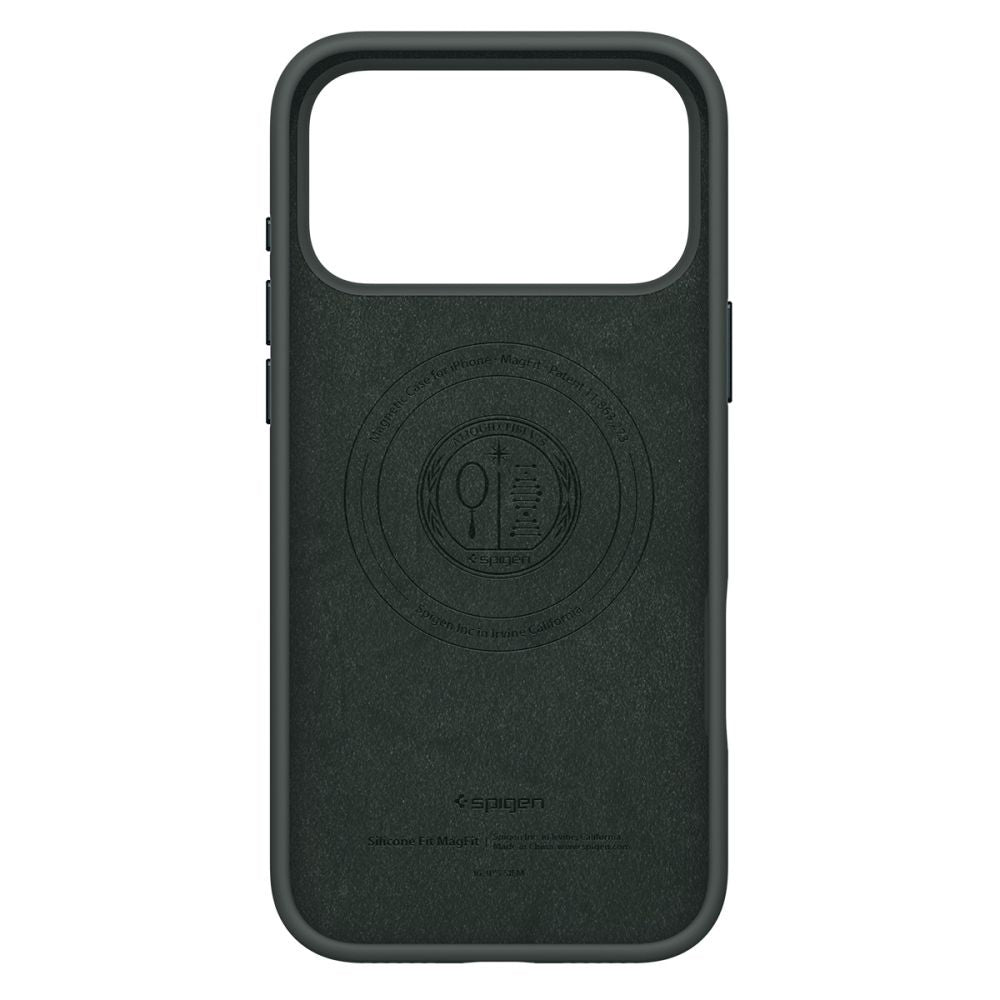Калъф MagSafe за Apple iPhone 17 Pro, Spigen, Silicone Fit, Зелен