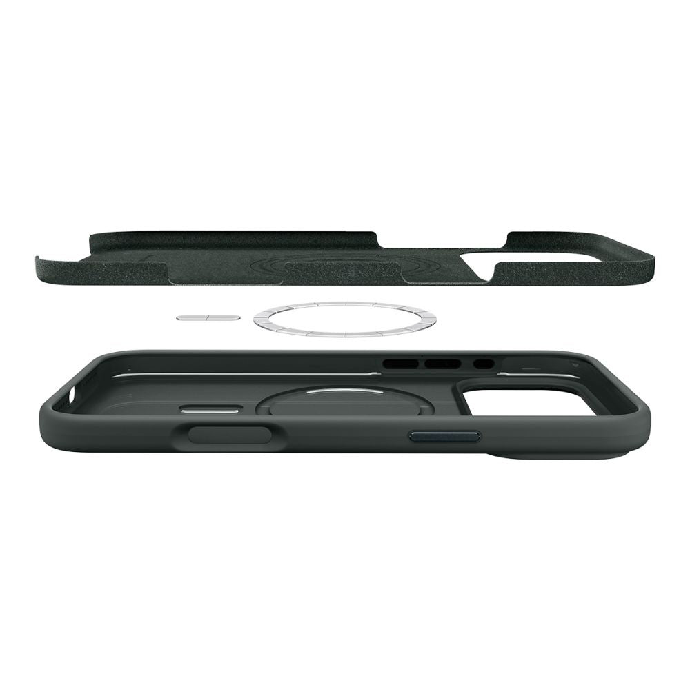 Калъф MagSafe за Apple iPhone 17 Pro, Spigen, Silicone Fit, Зелен