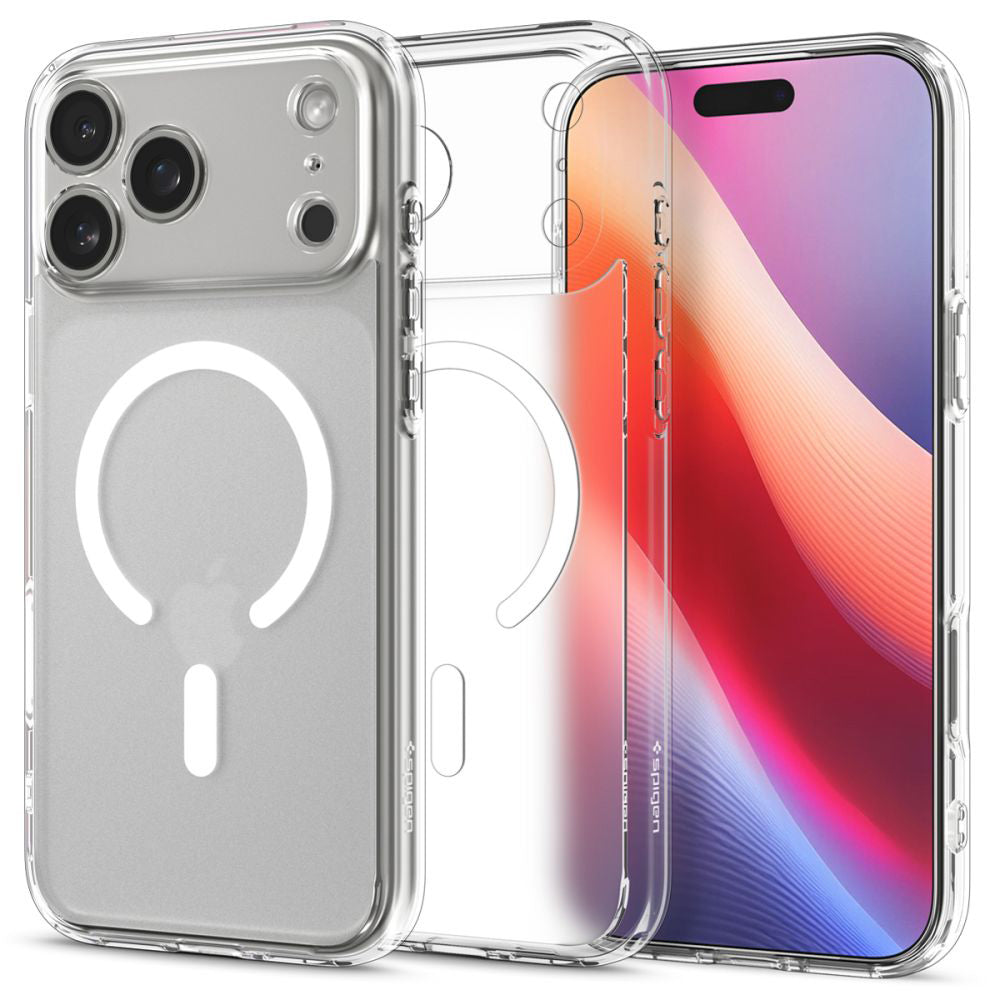 Калъф MagSafe за Apple iPhone 17 Pro, Spigen, Ultra Hybrid, Сатенено Бял