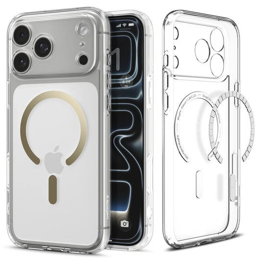 Калъф MagSafe за Apple iPhone 17 Pro, Spigen, Ultra Hybrid, Прозрачно Злато