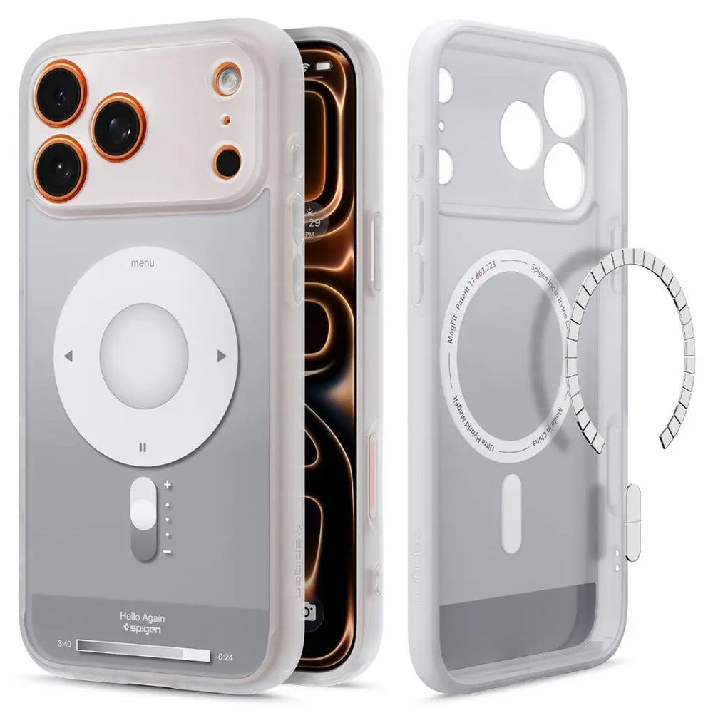 Калъф MagSafe за Apple iPhone 17 Pro, Spigen, Ultra Hybrid Classic, Сребрист
