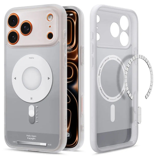 Калъф MagSafe за Apple iPhone 17 Pro, Spigen, Ultra Hybrid Classic, Сребрист
