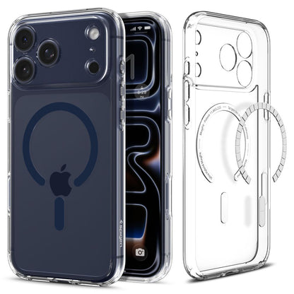 MagSafe Case for Apple iPhone 17 Pro, Spigen, Ultra Hybrid, Navy Transparent ACS11111