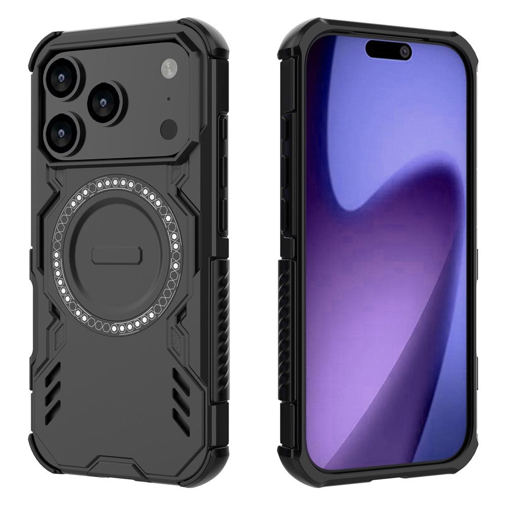 Калъф MagSafe за Apple iPhone 17 Pro, Techsuit, ArmorMag, Черен