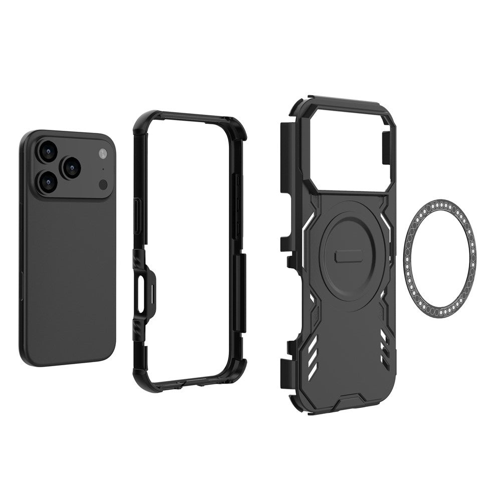 Калъф MagSafe за Apple iPhone 17 Pro, Techsuit, ArmorMag, Черен