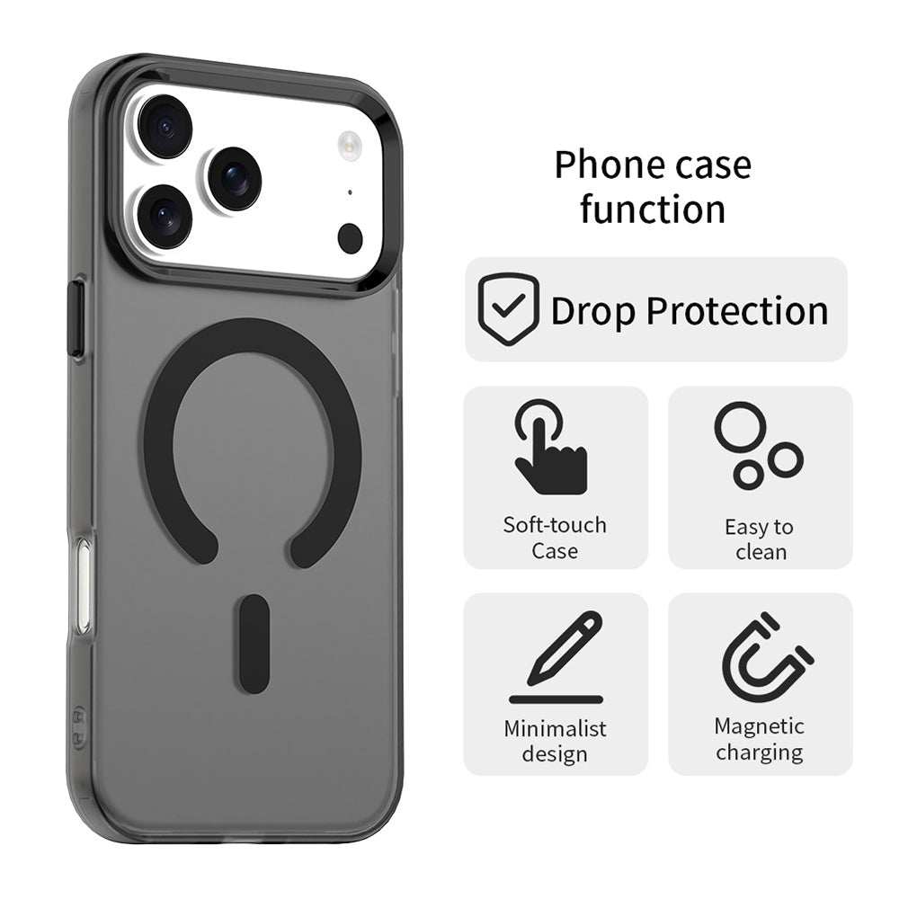 Калъф MagSafe за Apple iPhone 17 Pro, Techsuit, CandyCase, Черен