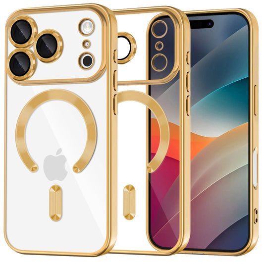 Калъф MagSafe за Apple iPhone 17 Pro, Techsuit, Luxury Crystal, Златист