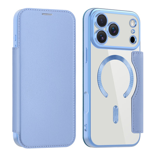 Калъф MagSafe за Apple iPhone 17 Pro, Techsuit, SmartMag Book, Bleu