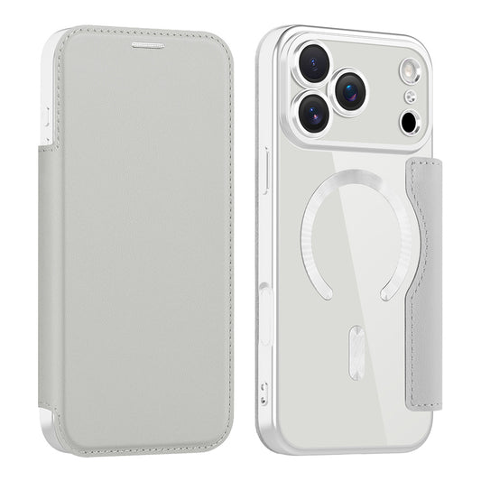 Калъф MagSafe за Apple iPhone 17 Pro, Techsuit, SmartMag Book, Сив