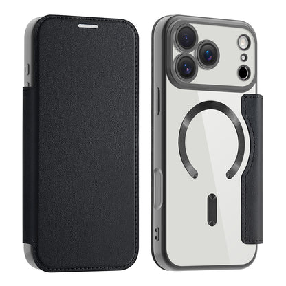 Калъф MagSafe за Apple iPhone 17 Pro, Techsuit, SmartMag Book, Черен